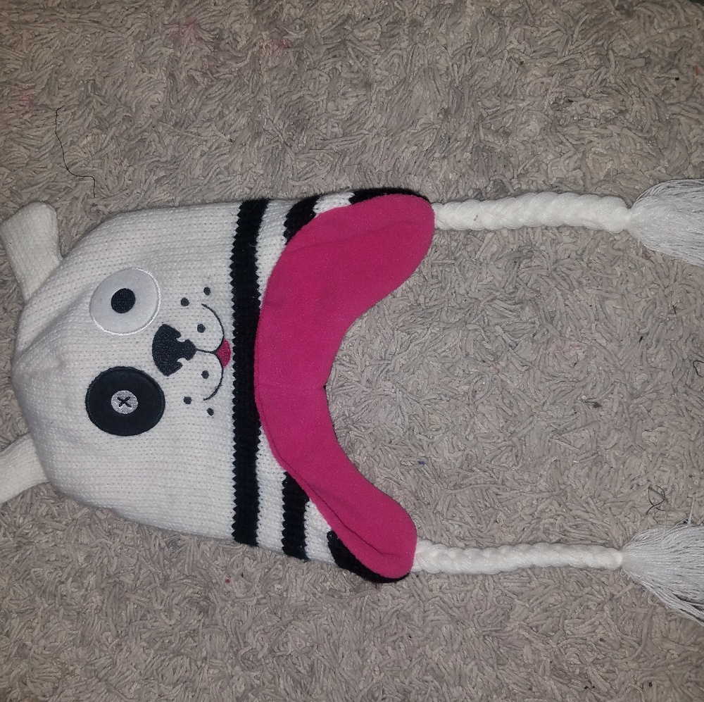 Very cute dog face hat!